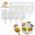 AK 4 Hole Pineapple Shape Silicone Ice Cream Mold Cake Decoration Tool Cakesicle Chocolate Ice Cream Mold Baking Decoration Tool