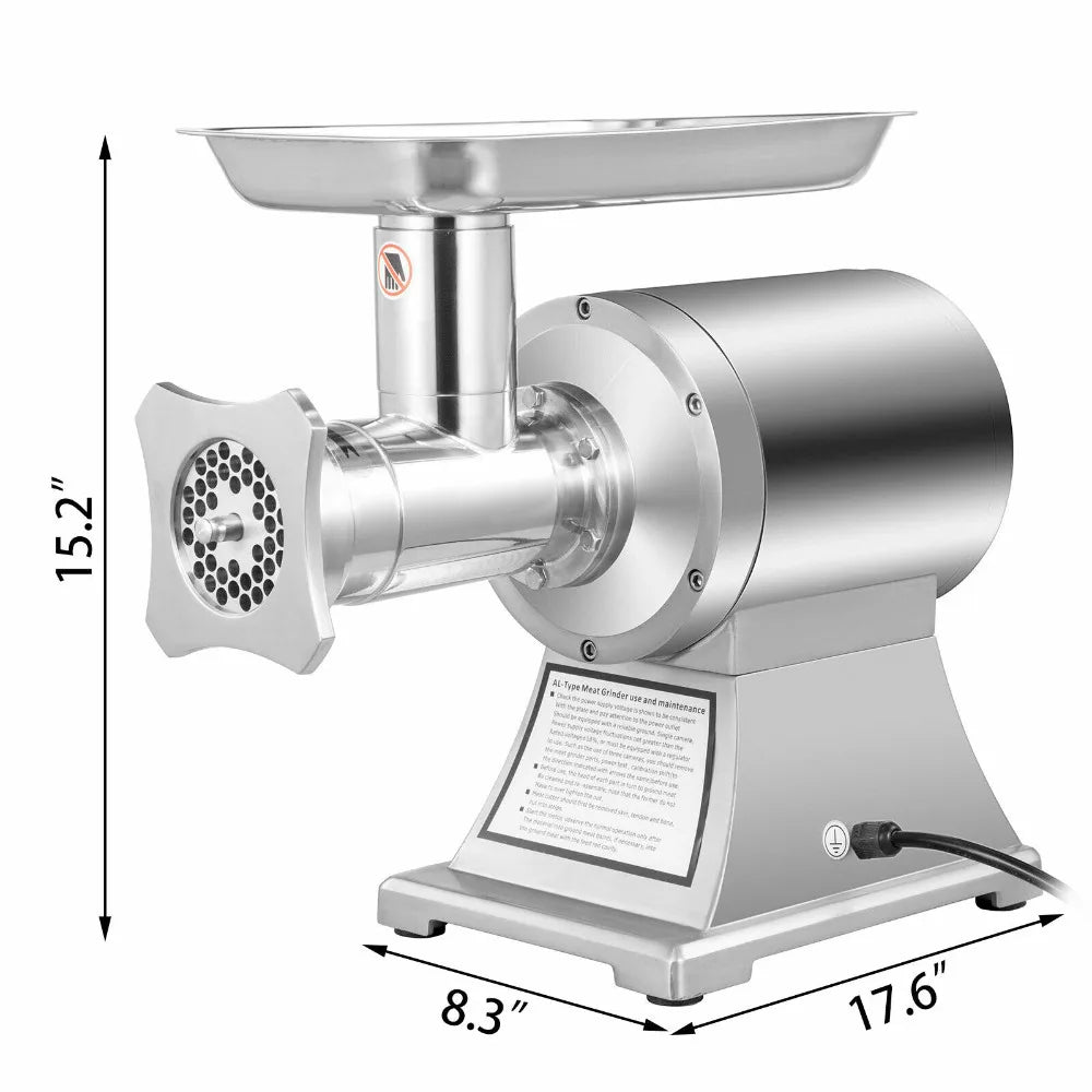 1100 W Stainless Steel Electric Meat Grinder 193 R / min Meat Grinder Food GrinderCommercial Meat Grinder Grinding