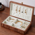 Wooden Jewelry Box with Magnetic Lid Wood Box Packaging Luxury Storage Ring Necklace Jewelry Box with logo