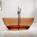 Solid Surface Translucent Custom Color Crystal Transparent Artificial Stone Bathtub Soak Modern Hotel Freestanding Hot Tub