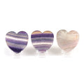 HZ 2025 Hot Sale Natural Healing Crystal Stones Rainbow Fluorite love Heart Carving for Decoration Gift Carving Crafts