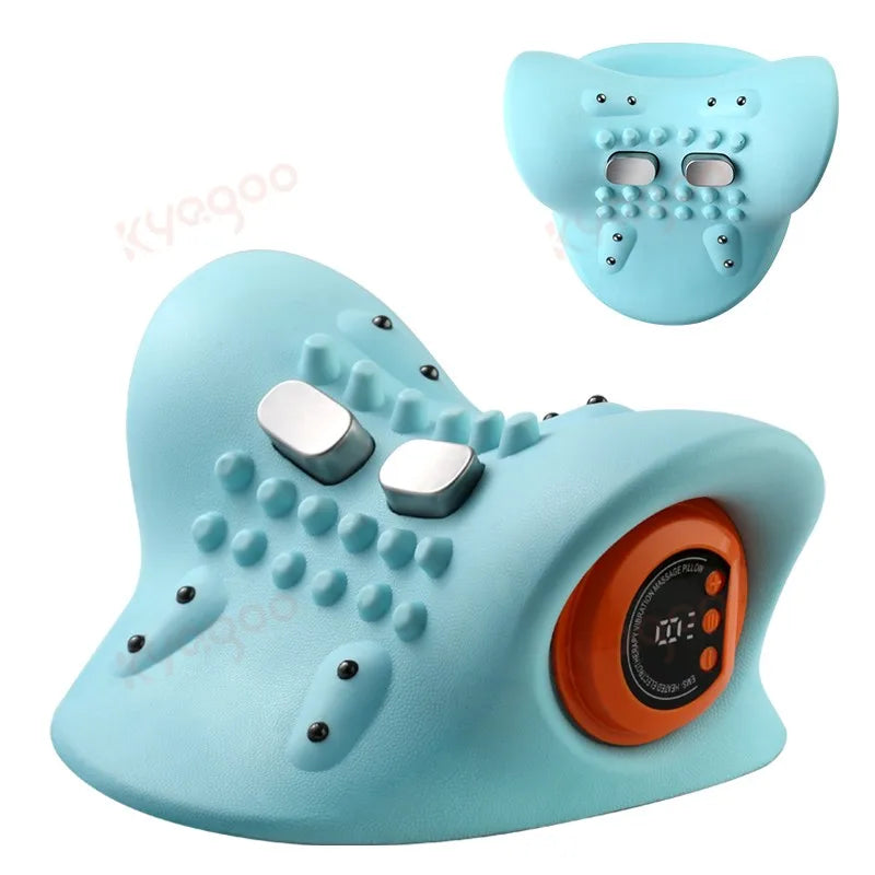 Portable Neck and Shoulder Relaxer Cervical Traction Device Neck and Shoulder Massager for Relieve Stiffness Improve Circulation