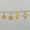 GF051 14K Gold Filled Leaf Flower Charms for Jewelry Making