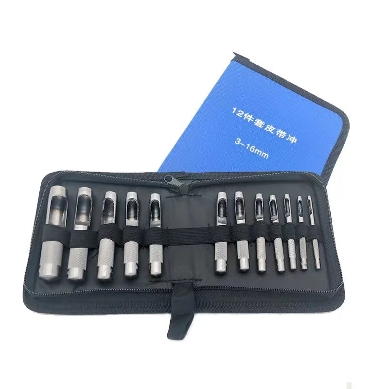 15 Pcs Leather Hole Punch Tools Set for Leather