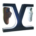 X-shape Acrylic Magnetic Floating Shoe Display Rack Rotating Levitating Shoe Display Double Advertising Display Stand Exhibition