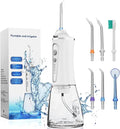 Portable Handheld Powerful Jet Water Dental Flosser Teeth Whitening Machine with Calculus Plaque Cleaner Remover Feature