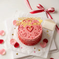 Acrylic Happy Birthday My Love Cake Topper for  Valentine's Day Party Cake Decoration