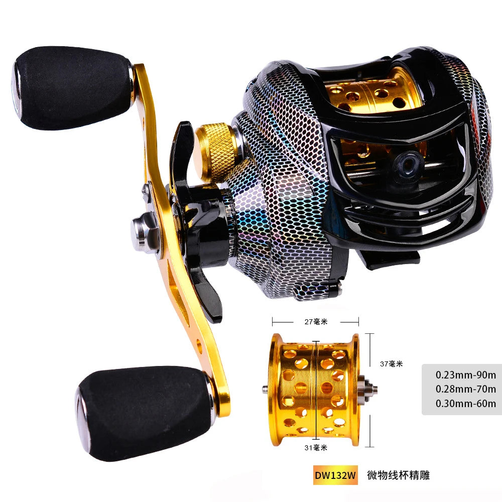 18+1BB Full Metal High Speed Drag Max 10kg Baitcasting Reel Production Sea Fishing Casting Kastking Reel MegaBDM