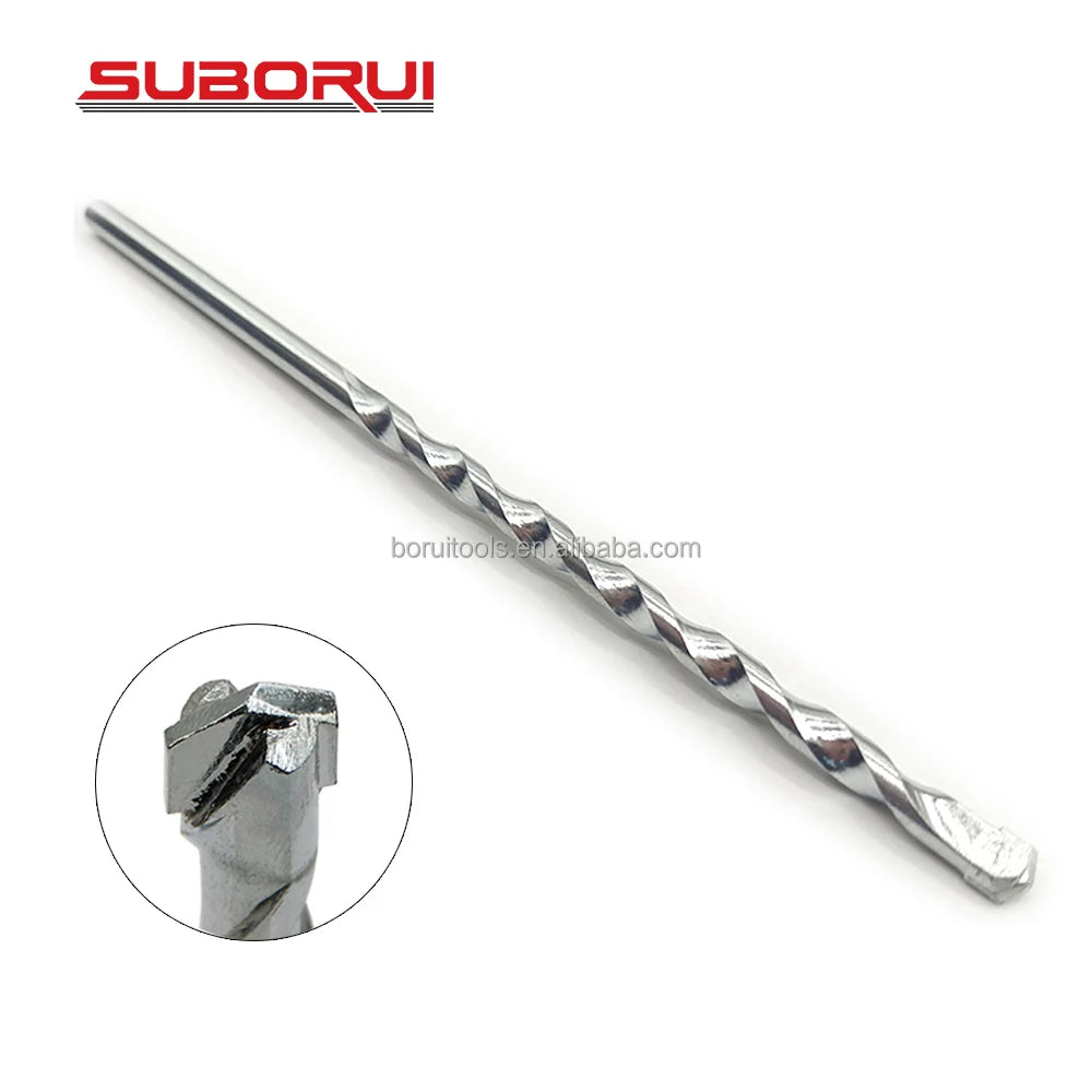 SUBORUI Shank 3/16 Inch Carbide Tip Zinc Plated R Flute Masonry Drill Bit ISO9001 Certified Model SUBORUI-TC for Concrete Brick