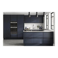 NICOCABINET 2023 Custom Super Matt Polypropylene Navy Shade Slab Style Handless Lacquer Kitchen Cabinet Sink Marble Ideas