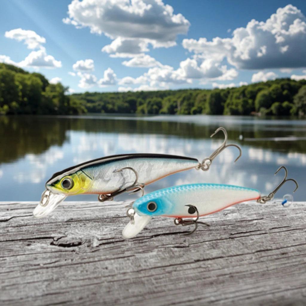 Histar Wholesale Long Casting 55mm-88mm ABS Freshwater Saltwater Suspending 3D Eye Hard Bait Minnow Fishing Lure River Lake Stream