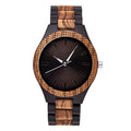 For 2024 Men's Miyota Quartz Watch for Black Sandalwood Design Antique Fashion Business Style Pointer Eco-friendly