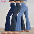 Free Size Flared Wide Leg Sport Fitness Yoga Leggings High Waist Custom Logo Workout Active Gym Wear Pants for Women