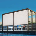Windproof clear Pvc Zip Track Electric Motorized Roller Blinds Patio Blinds/Outdoor Sun Shade Blinds