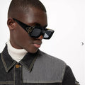 New Thick Black Plastic Frame Retro Square Millionaire Sunglasses Luxury Men Sun Glasses Millionaire Black