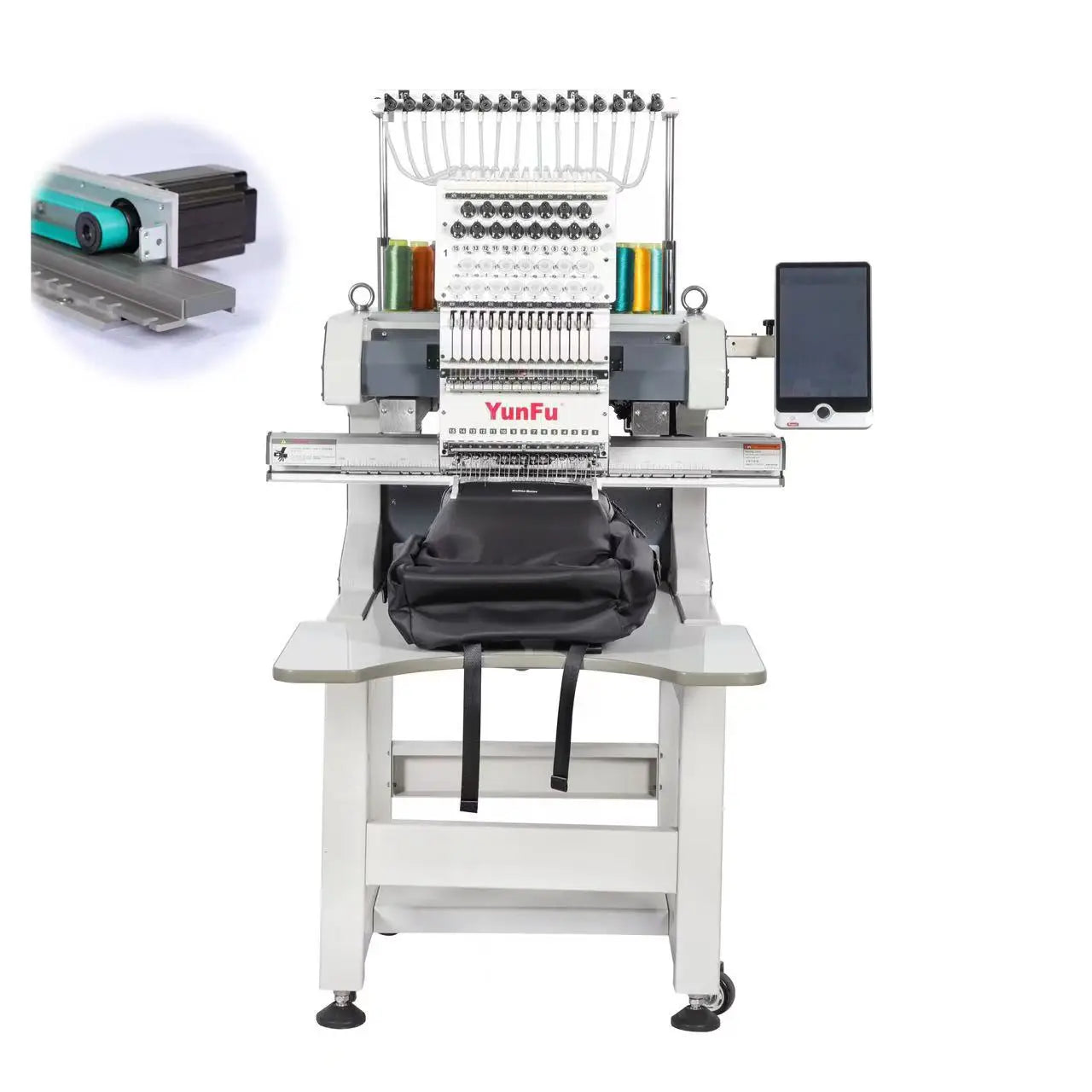 For Single Head 1200 RPM Computerized Embroidery Machine-12-15 Needles Easy Operate 600x400mm Embroidery Area for