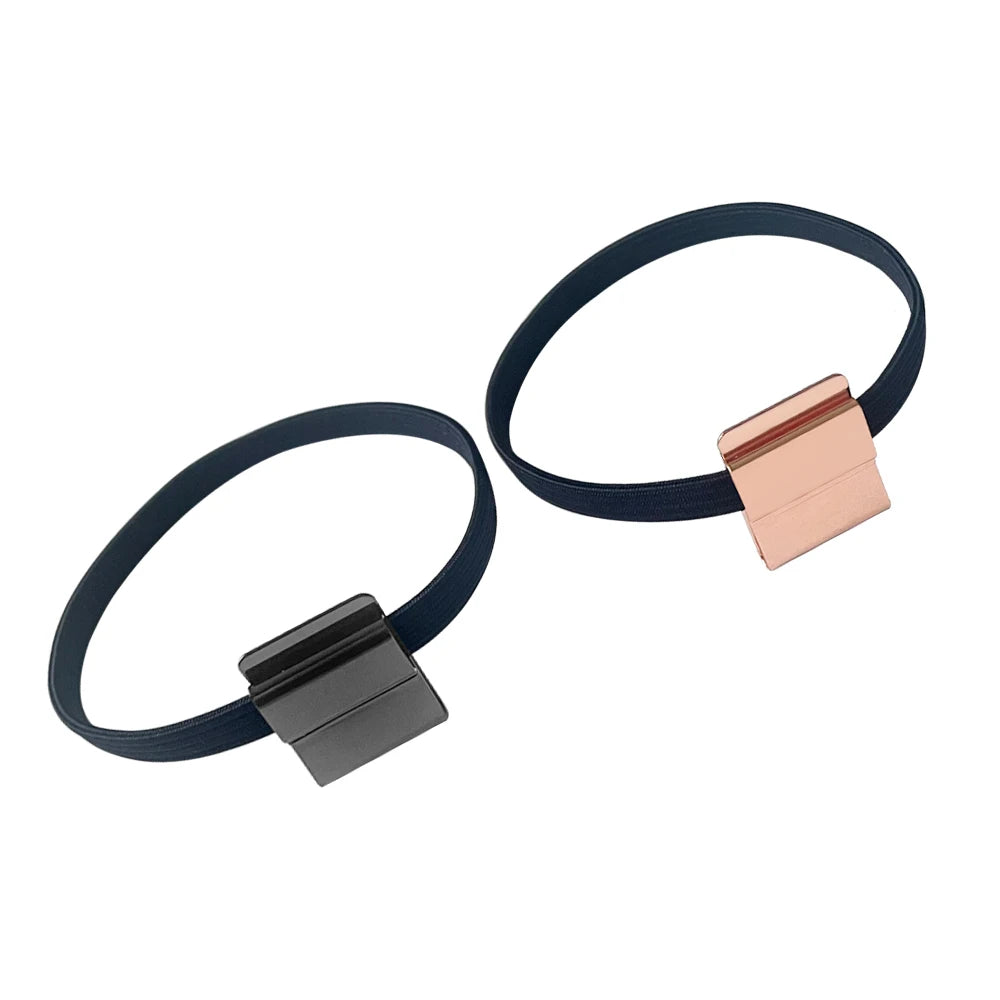 Eco-Friendly Trendy Stylish Adjustable Elastic Clip Band 8-11 Inch Height PVC Fabric Paper Printed Thread Loose-leaf Leather