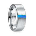 8mm ZIRCON Tungsten Carbide Wedding Bands for Men Wedding Bands  Brushed Surface Multiple Width Options 4mm 6mm 10mm