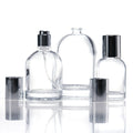 Custom Clear Fragrance Glass Perfume Bottle 50ml 100ml Capacity with Screw Cap Round Empty Glass Spray Bottle