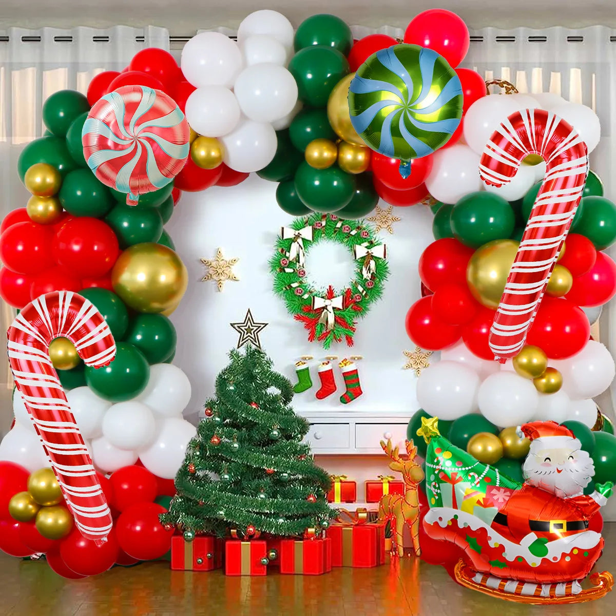 10 Inch Round Christmas Party Latex All Print Balloons Christmas Balloons Party Decorations for Party
