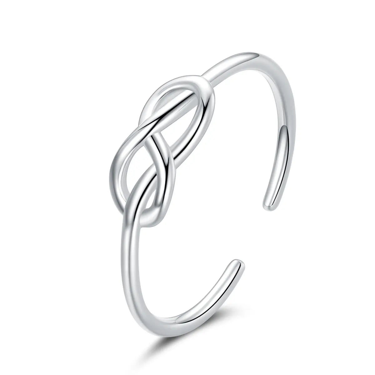 Factory Direct Sale 925 Sterling Silver Jewelry Infinity Symbol Open Adjustable Women's Simple Plain Ring Wholesale