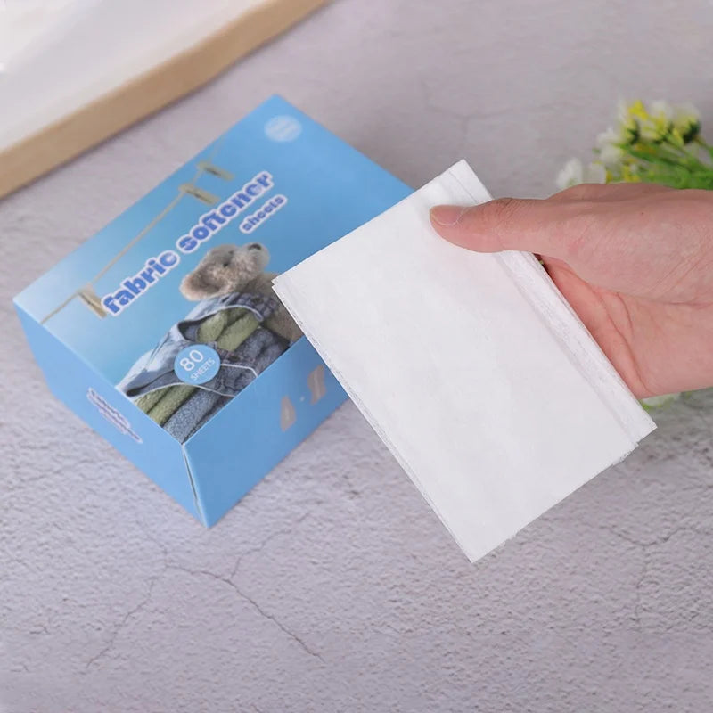 Customized Disposable Eco-friendly Perfume Scent Laundry Fabric Softener Sheets for Apparel Care