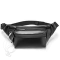 Sport Leather Waist Bag for Men Crossbody Chest Bag Sling Shoulder Fanny Pack Waist Bag