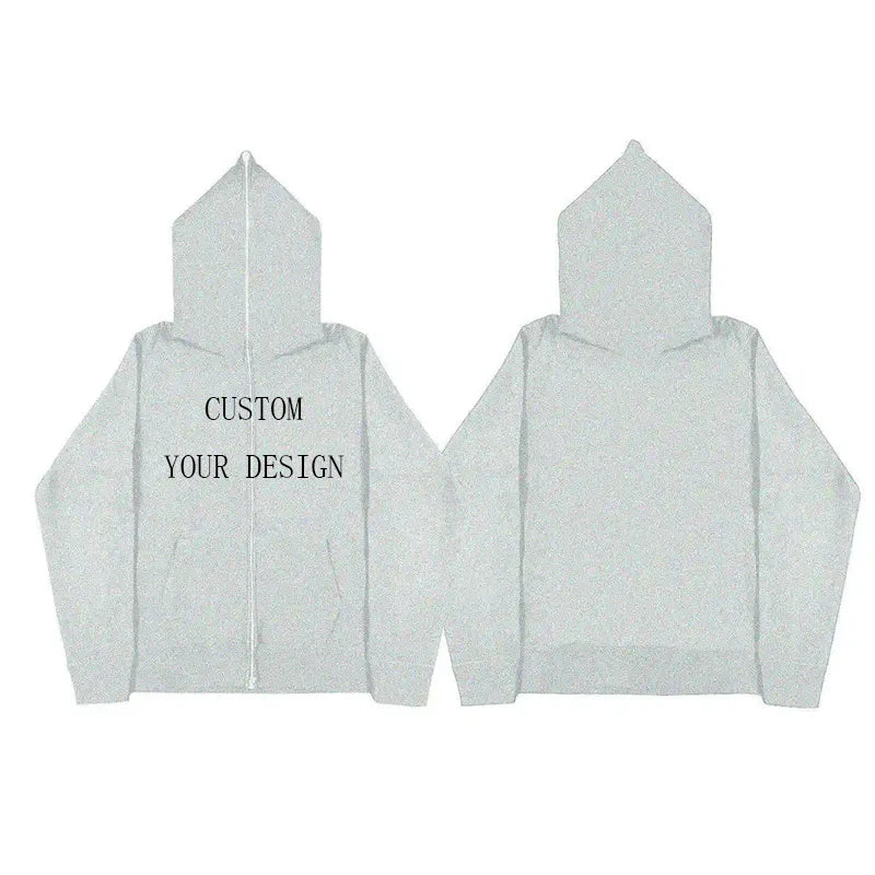 Unisex Full Face Zipper Zip up Hoodie Popular Oversize Black Fashion Sublimated Digital Printing Winter Full Zip Mens Hoodie