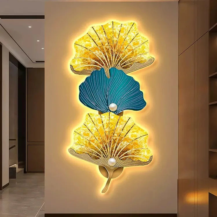 120*60cm with Light Modern Design Large Aluminum Alloy Frame Gallery Hanging Paintings Decoration Living Room Crystal Wall Decor