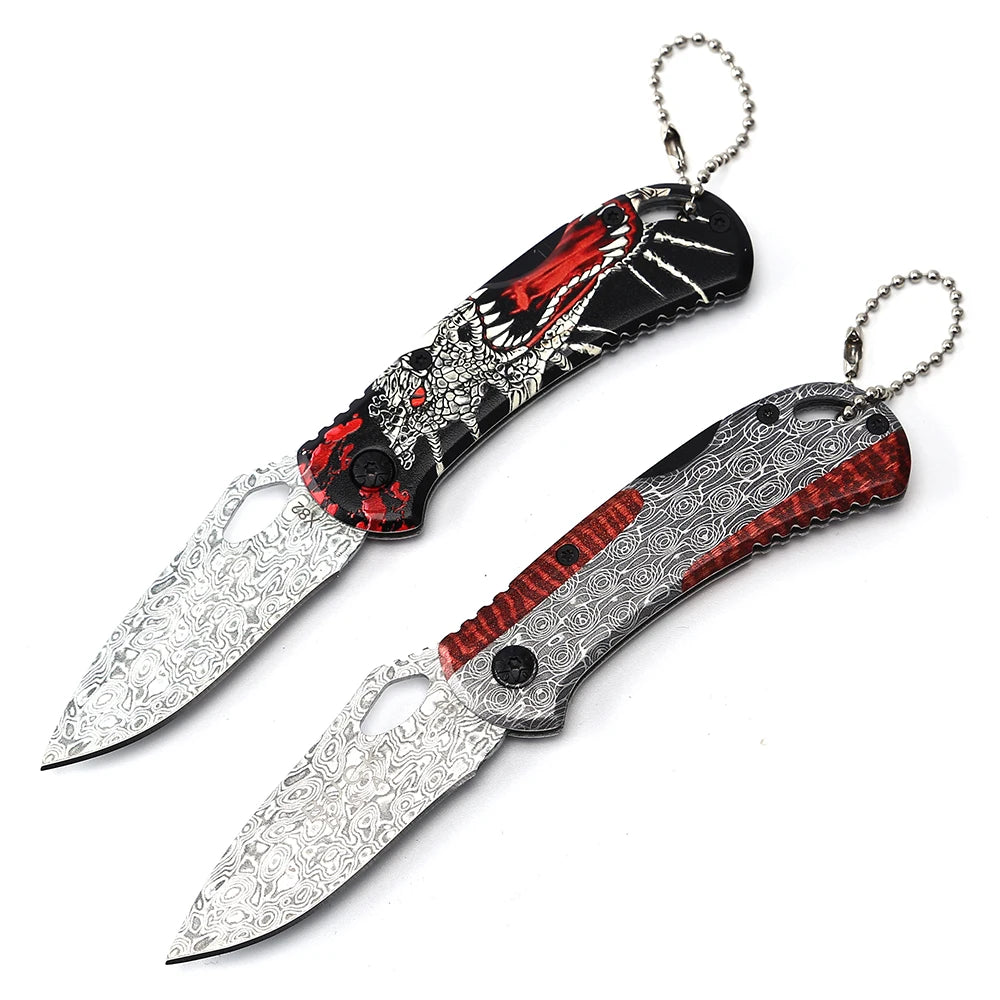 New Arrival Fo Simple Elegant Folding Small Camping Pocket Paring Edc Mini Key Chain Keychain Knife