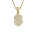 CN351  Brass Setting CZ Pendants Hip Hop Necklace Iced Out Jewelry