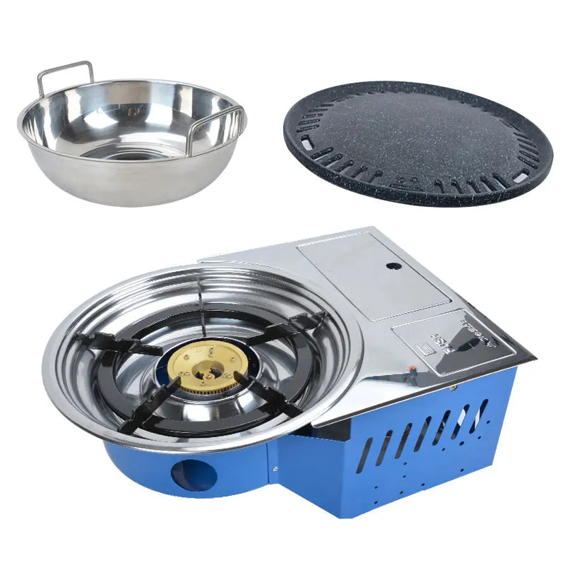 Factory Price Korean Gas BBQ Grill Embedded Indoor Butane Barbecue Gas Grill MegaBDM