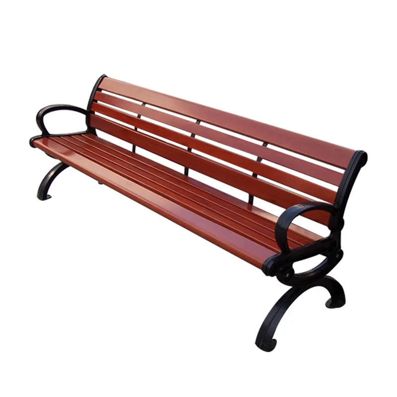 Outdoor Furniture Public Park Strong Long Rustic Country Wpc Wood Bench Seating Outside Garden Out Door Patio Seat Benches