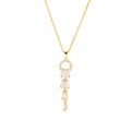 14k Gold Plated Exquisite Choker Necklace Stainless Steel Gold Plated Crystal Dress Pendant Necklace for Women