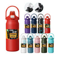 RTS 40 oz 1200ml Sports Gym Stainless Steel Vacuum Insulated Flask Water Bottle With Handle and Straw