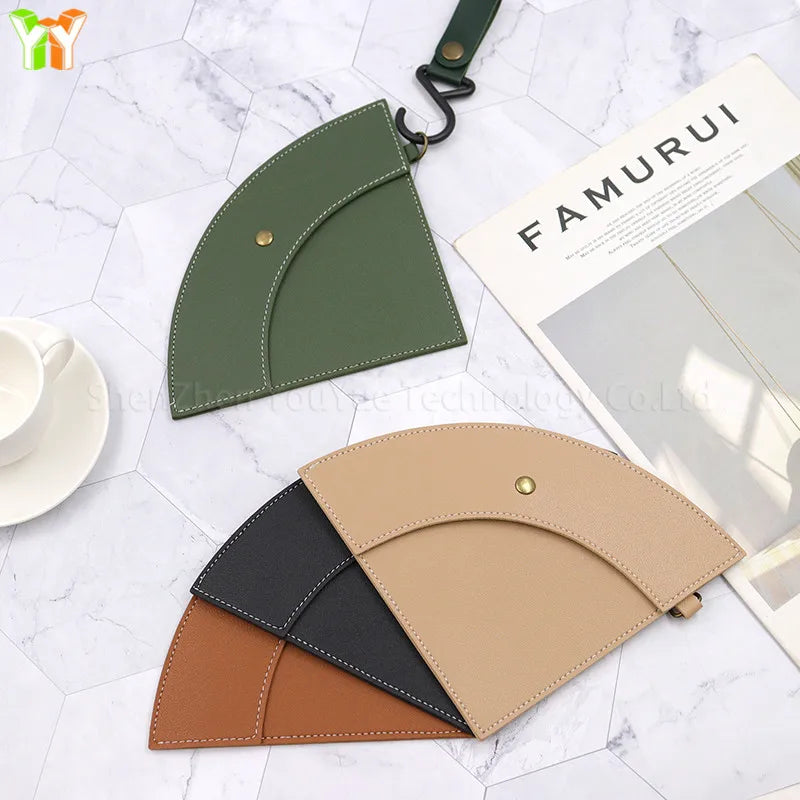 Outdoor Camping Faux Leather Coffee Filter Paper Holder Dispenser Dustproof Coffee Filter Paper Cover Storage Bag for Home