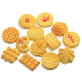 Kawii Simulation Cookie Miniature Food Figurine Resin Cabochon for DIY Embellishments Slime Charms Accessories