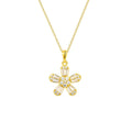 Wholesale Luxury 925 Sterling Silver Daisy Flower Pendant Charms 18K Gold Plater Women Flower Pendants for Jewelry Making