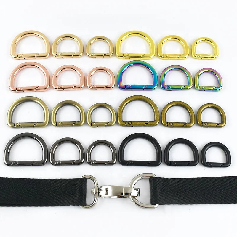 Deepeel XP047 19mm Zinc Alloy Luggage Strap Strong Spring D Ring Buckle Snap Ring Chain Lock Hook Bag Strap Connective Hardware