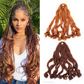 Spiral French Curl Wave Yaki Pony Style Curly Wavy Afro Loose Wave Synthetic Braiding Hair for African Hair Attachments