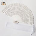 New Popular Wooden Folding Hand Fans Wedding Favor Fan Wooden Hand Fan