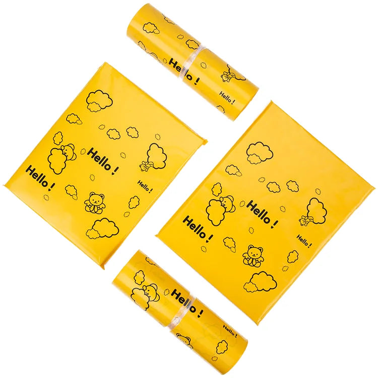 Custom Printed Biodegradable Pink Poly Mailer Express Shipping Flat Envelope Bag for Couriers Mailing Supplies