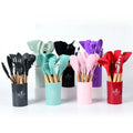 Hot Selling Nonstick Cooking Cookware Set with Storage Bucket Kitchen Cooking Utensils