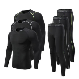 Boys Sweat Suit Tight Leggings and Full Sleeve Shirt Two Piece Set Fitness Clothes Kids Tracksuit Set for Boys