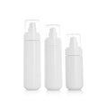 Custom Made 80ml White Plastic Round Pump Bottle Set Empty 120ml Toner Lotion Gel Packaging for Shampoo Sealed with Pump Sprayer