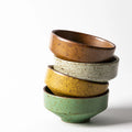 Ceramic Retro 4.75 Inch Bowl Eco-Friendly Porcelain Clay Pottery for Restaurant Hotel Home-Rustic Japanese Style for Rice Fruit