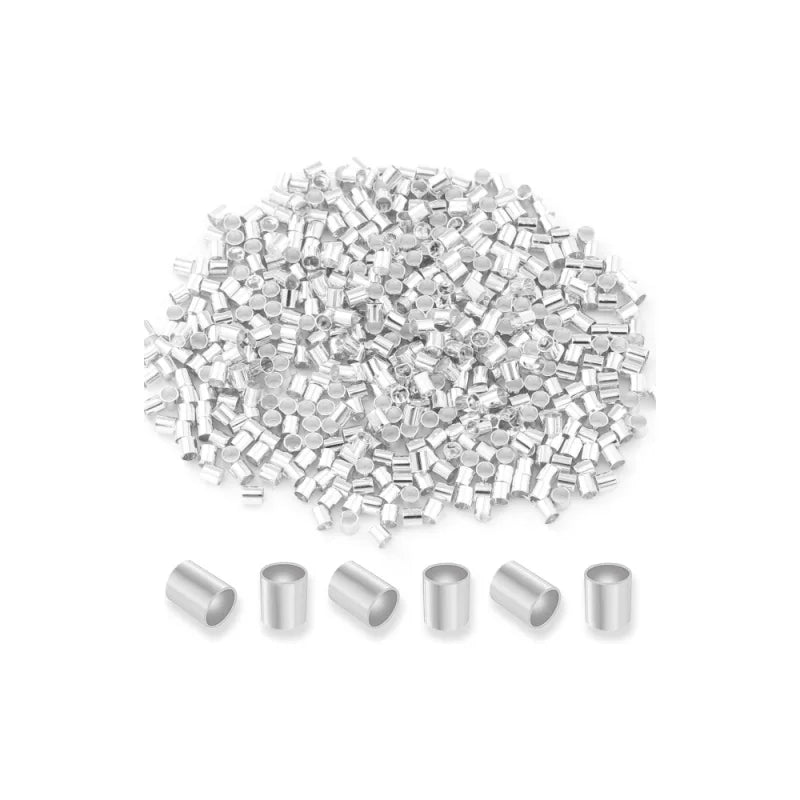 Hot Sale 100 Pcs Brass 2x2 mm Cord End Caps Crimping BeadsLoose Stopper Beads for Earring Necklace Pendant DIY Jewelry Making