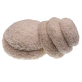 Multi-size One-sided Hook and Loop 100% Nature Woolen Pad White Compound Cutting Wool Polishing Pad for Abrasive Tools Polishing