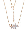QINGXIN Custom OEM Fine Jewelry 925 Sterling Silver Luxury 18K Rose Gold Plated Zircon Necklaces for Ladies Women