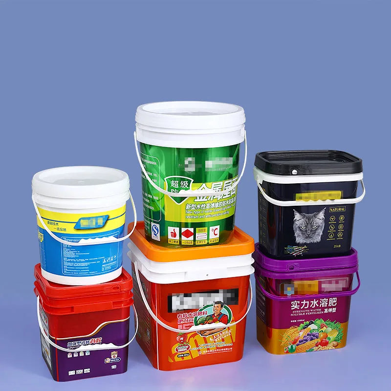 New Arrival Toys Kids Garden Beach 5 Gallon 20l Square Plastic Paint Bucket with Metal Handle and Lid